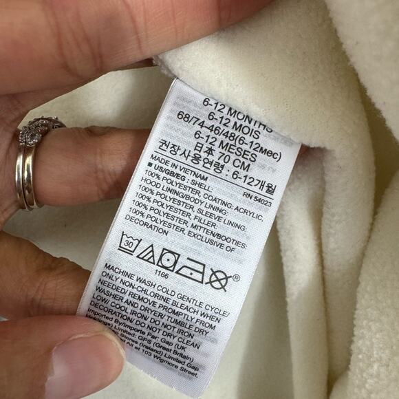 babyGap Leopard Print Snowsuit 6–12M Fleece Lined - Picture 6 of 11